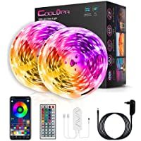 20M Tira LED- COOLAPA Luces de Tiras LED RGB 5050 12V con 360 LEDs- Control de APP y Remoto Control de 44 Teclas- 28…